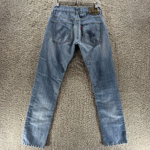 Vintage Levis Jeans Mens 31x32 Blue Denim Pants 511 Skinny Light Wash Y2K Adult - Picture 6 of 10